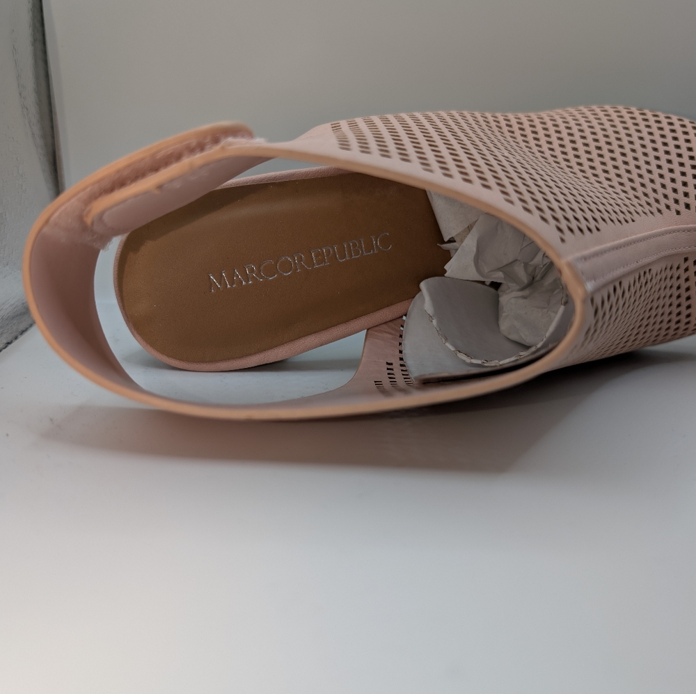 Marco Republic Tuscany Blush Peep Toe Heeled Sandals - Picture 4 of 5